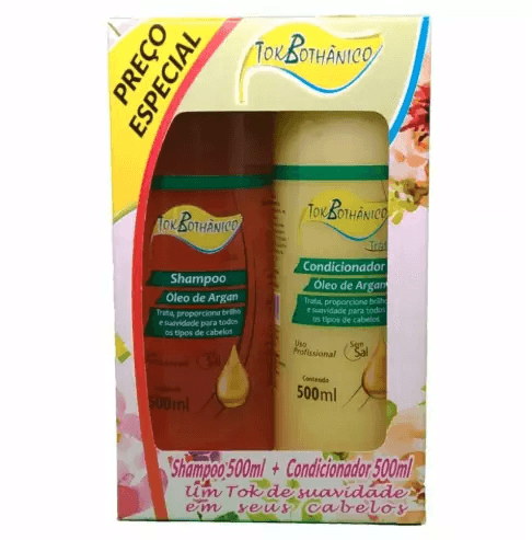 Kit Tok Bothanico Shampoo e Condicionador Óleo de Argan 400ml