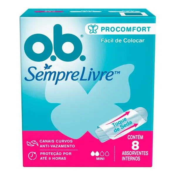 Absorvente Interno O.B Mini ProComfort 8 Unidades