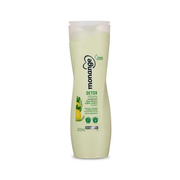 Shampoo Monange Detox Terapia Menta, Gengibre e Capim-limão 325ml