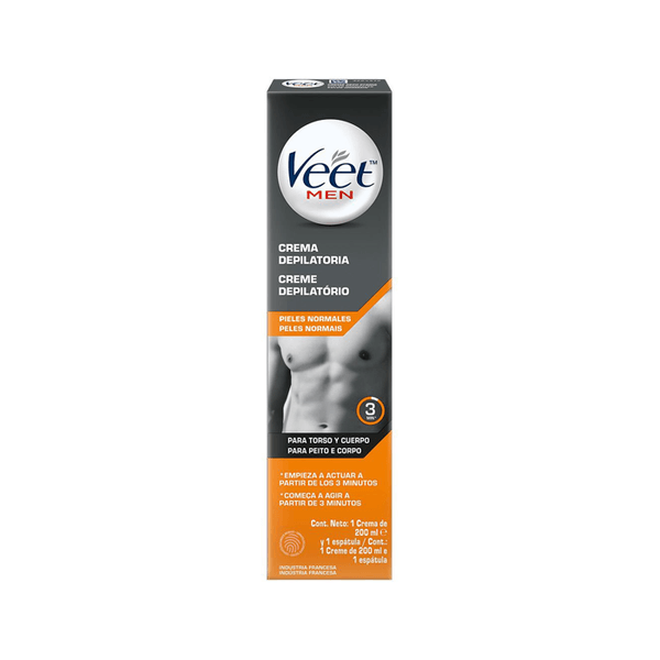 Creme Depilatório Peito e Corpo Normal Veet For Men 200ml