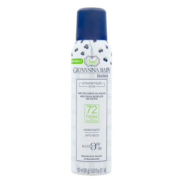 Desodorante Giovanna Baby Blueberry 72hrs 150ml Aerossol