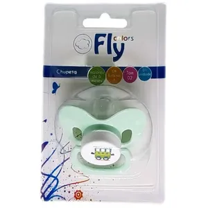 Chupeta Fly Colors Bico de Silicone Redondo Tamanho 2 Borb Cores Sortidas