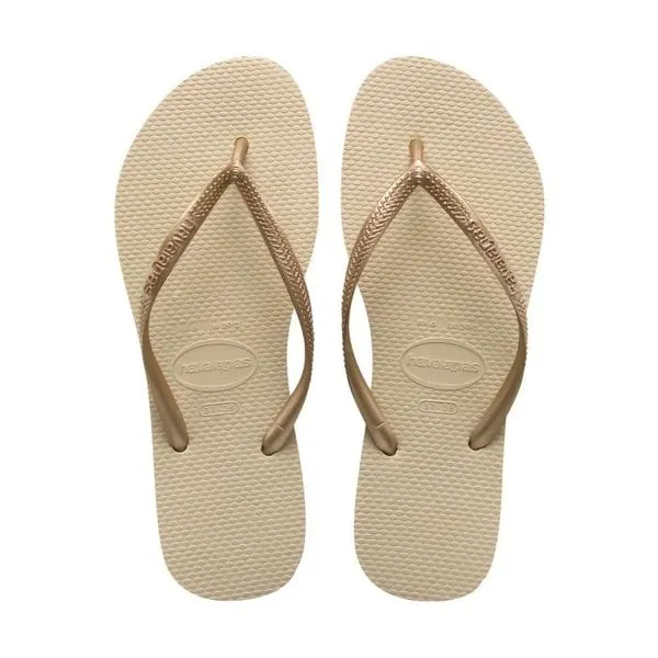 Sandálias Havaianas Slim Lisa Areia/Dourado Claro 37/38