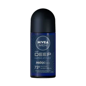 Desodorante Antitranspirante Nivea Men Deep Maxx Tech Carvão Ativado 72h Roll-On 50ml