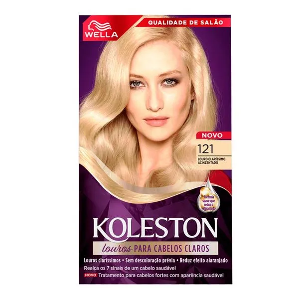 Tinta de Cabelo Wella Koleston 121 Louro Claro Acinzentado