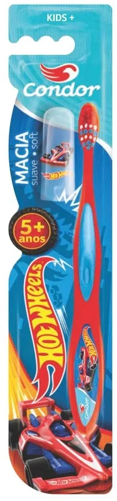 Escova Dental Condor Hot Wheels Kids +5