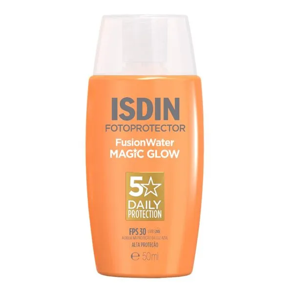 Protetor Solar Facial ISDIN FPS 30 Fusion Water Magic Glow 50ml