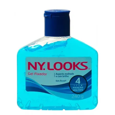 Gel Ny Looks Mega Fixação Sem Álcool Com 240G
