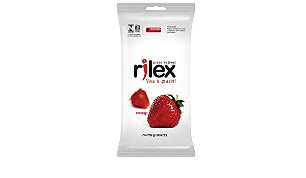 Preservativo Rilex Morango 6 Unidades