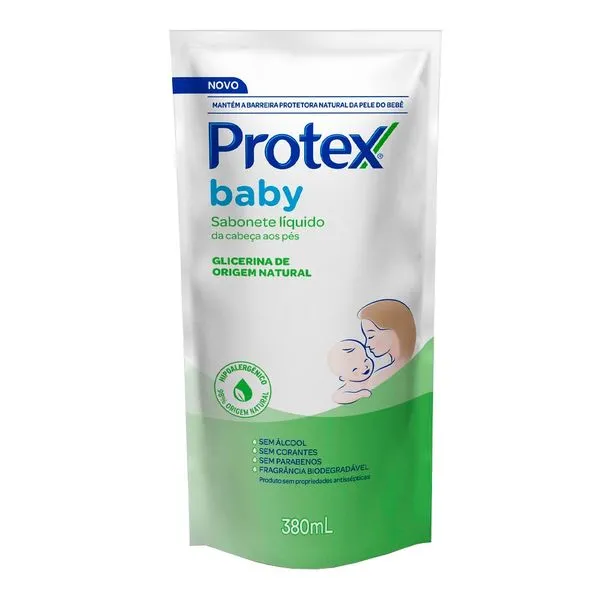Sabonete Líquido Para Bebê Protex Baby Glicerina Natural 380ml