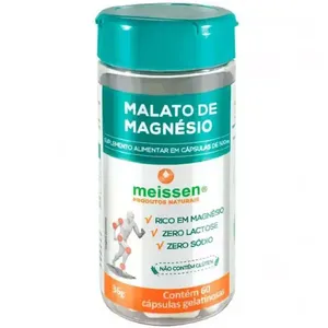 Malato de Magnésio 500mg Meissen 60 cápsulas