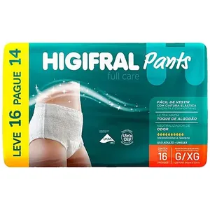 Fralda Geriátrica Higifral Pants Roupa Íntima Mega G/XG C/16