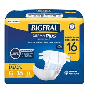 Fralda Geriátrica Bigfral Dermaplus Noturna G 16 Unidades