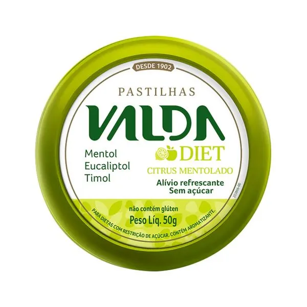Pastilha Valda Diet Citrus Lata 50 g