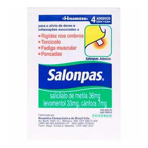 Analgésico e Anti-inflamatório Salonpas Adesivo Pequeno 4 unidades