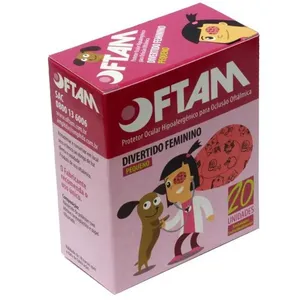 Protetor Ocular Oftam Divertido Feminino Pequeno 20 unidades