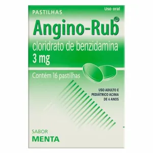 Angino Rub Pastilhas Menta 16 Unidades