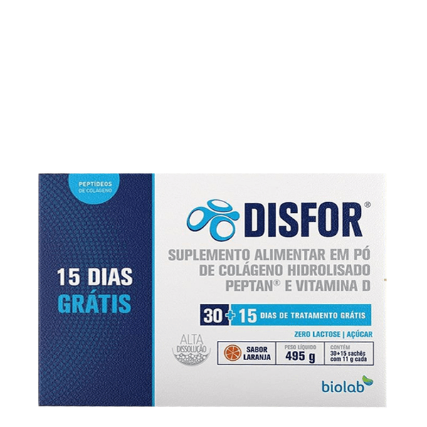 Suplemento Alimentar Disfor Biolab Sabor Laranja 11g 45 Sachês