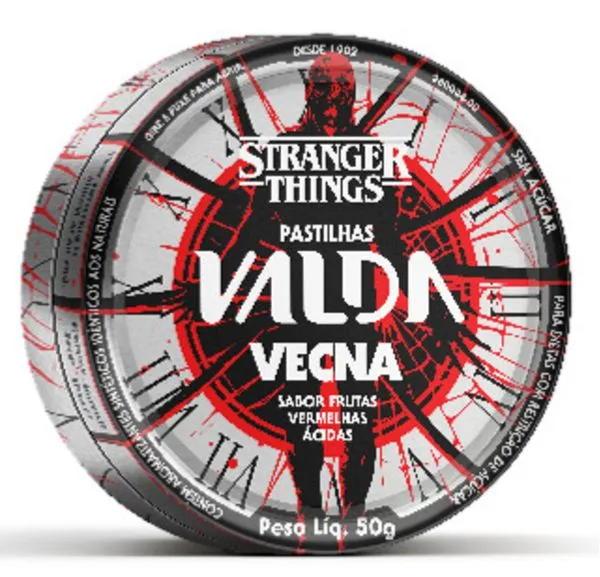 Bala Valda Stranger Things Frutas Vermelhas 50g