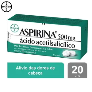 Aspirina 500mg 20 Comprimidos