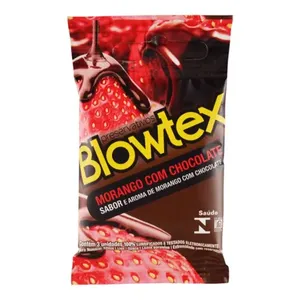 Preservativo Blowtex Morango com Chocolate 3 Unidades
