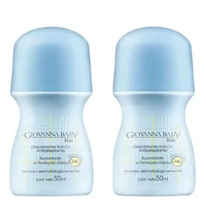 Kit Desodorante Giovanna Baby Roll On Blue 50ml 2 Unidades