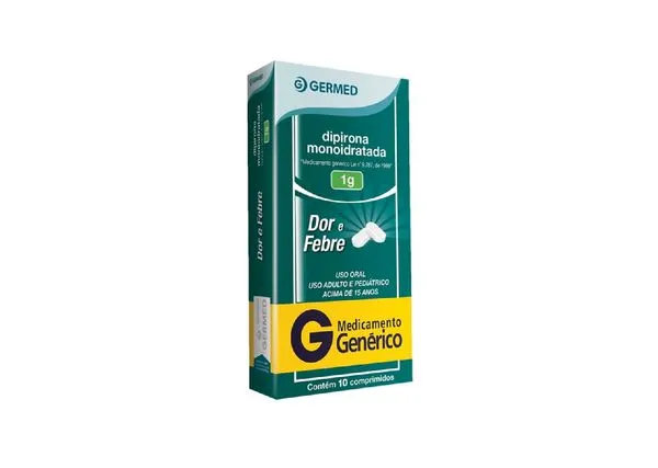 Dipirona monoidratada 1g 10 comprimidos Genérico Germed