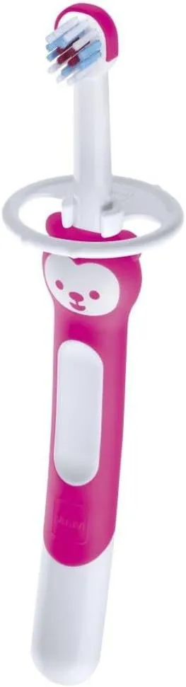 Escova Dental Infantil MAM Training Brush +6 meses Rosa 1 Unidade