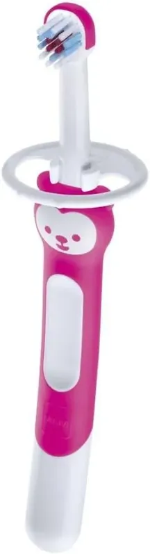 Escova Dental Infantil MAM Training Brush +6 meses Rosa 1 Unidade