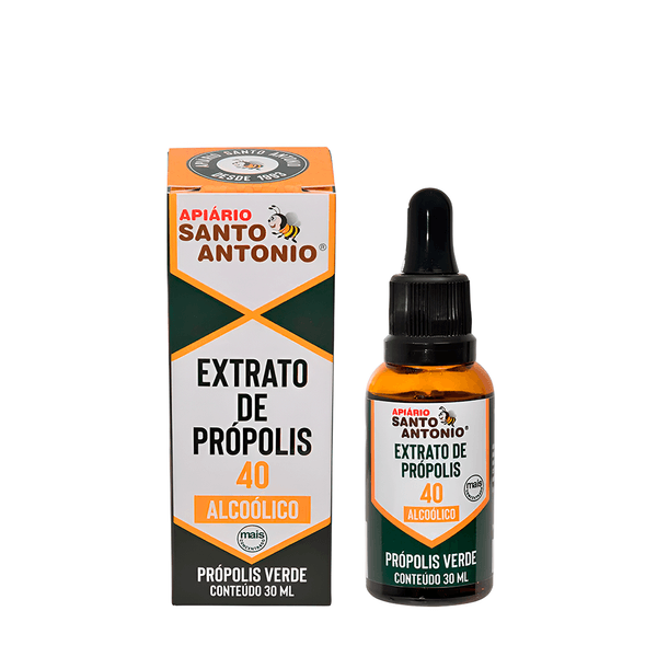 Extrato de Própolis Verde 40% Apiário Santo Antônio – 30ml
