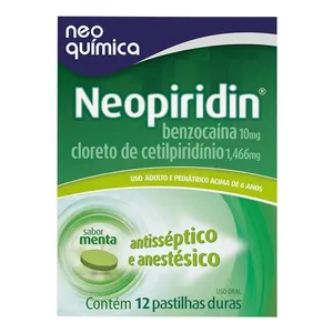 Antisséptico e Anestésico para Garganta Neopiridin 12 Pastilhas