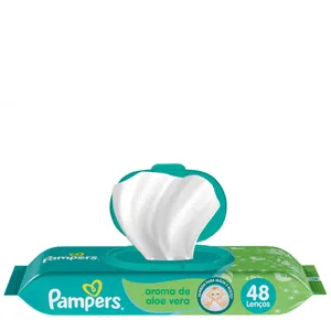 Lenço Umedecido Pampers Aloe Vera 48 Unidades