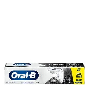 Pasta de Dente Oral B 3D White Mineral Clean com Carvão 140g Pasta de Dente Oral B Mineral Clean com Carvão 140g