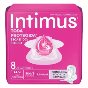 Absorvente Intimus Toda Protegida Dia Suave Com Abas 8 Unidades