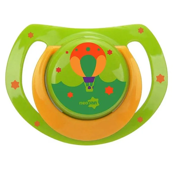 Chupeta Neopan Bico de Silicone Ortodôntica Tamanho 1 Balão Verde Ref 4834