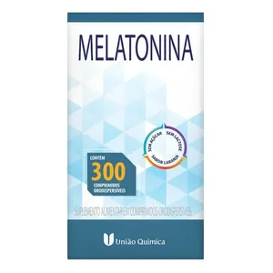 Melatonina União Química Laranja 300 Comprimidos Orodispersíveis