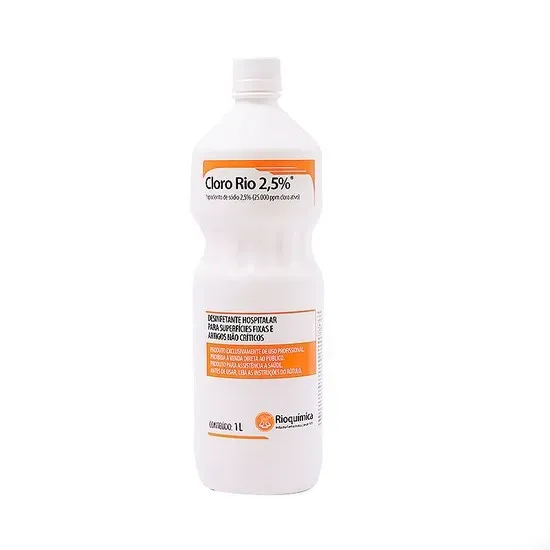 Cloro Rio Hipoclorito de Sódio 2,5% 1L