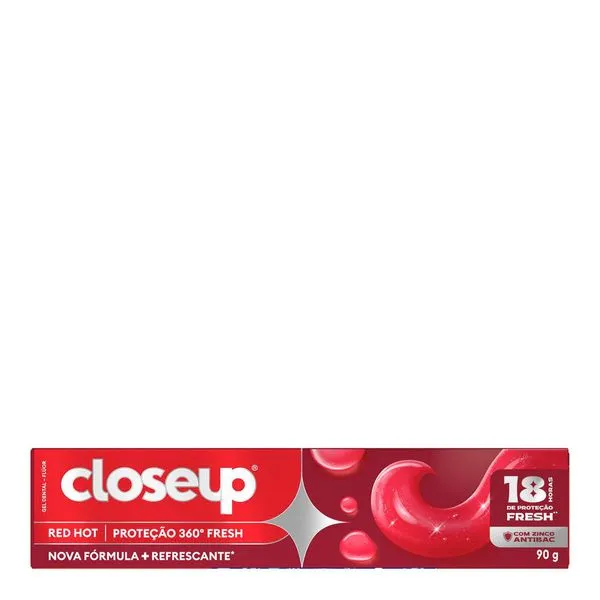 Creme Dental em Gel Closeup Fresh Action Red Hot 90gr