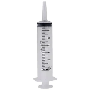 Seringa descartável sem agulha Injex bico cateter 60ml 1 unidade