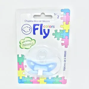 Chupeta Fly Colors Silicone Ortodôntico Cores Sortidas + 6 meses Tamanho 2