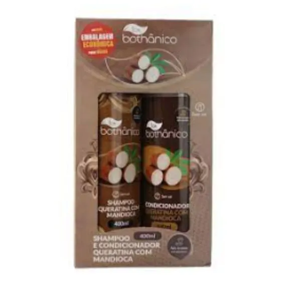 Kit Tok Bothanico Shampoo e Condicionador 400ml Queratina