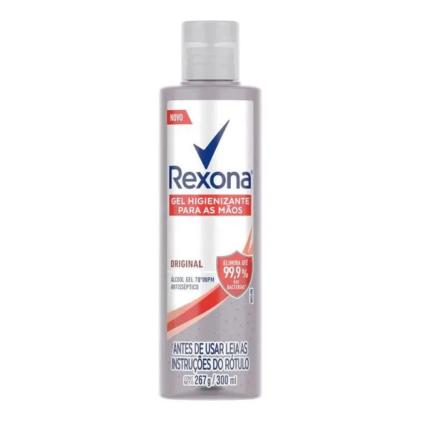 Gel Higienizante Para as Mãos Rexona Original Elimina até 99,9% das Bactérias 300ml