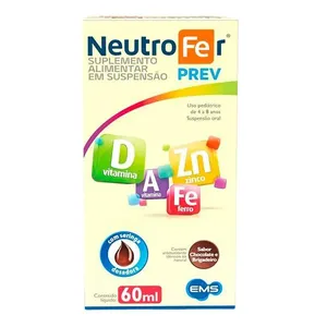 Suplemento Alimentar Neutrofer Prev EMS Chocolate e Brigadeiro 60ml Suspensão Oral