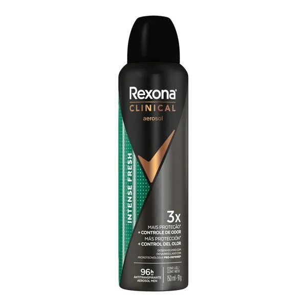Desodorante Aerossol Rexona Clinical Intense Fresh 150ml