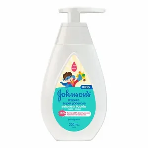 Sabonete Liquido Infantil Johnsons Limpeza Super Poderosas 200Ml