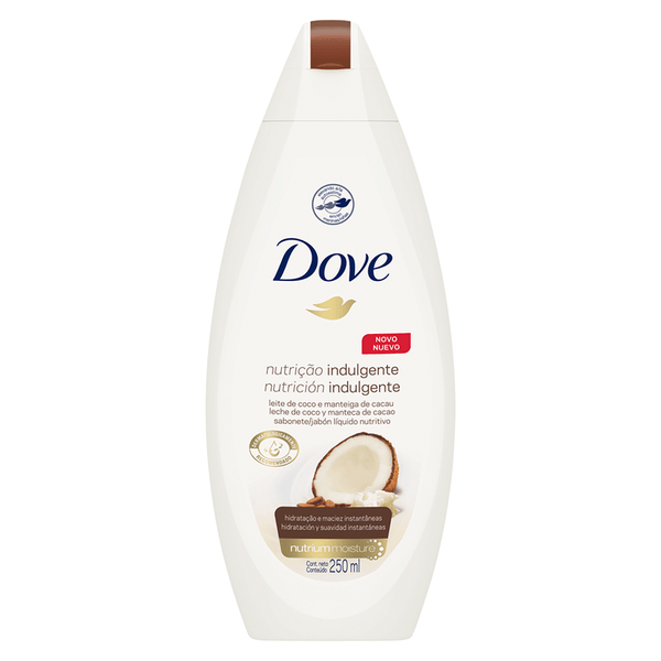 Sabonete Líquido Dove Nutrição indulgente Leite de Coco e Manteiga de Cacau 250ml