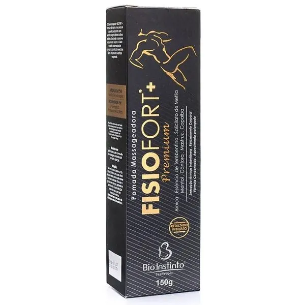 Pomada desodorante massageadora fisiofort+ premium bio instinto 150g