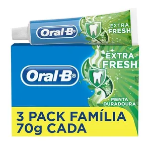 Kit Pasta de Dente Oral-B Extra Fresh 3 Unidades de 70g