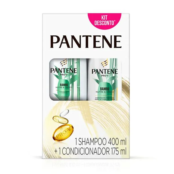 Kit Shampoo Pantene Bambu Nutre & Cresce 400ml + Condicionador 175ml