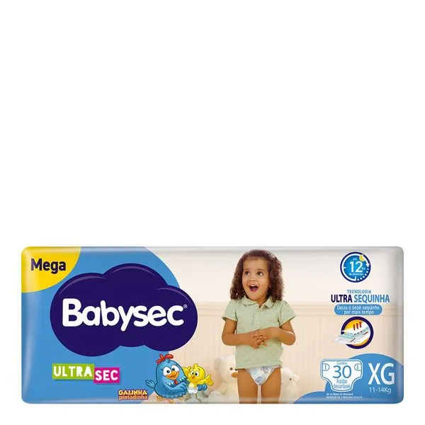 Fralda Babysec Ultrasec XG 30 Unidades